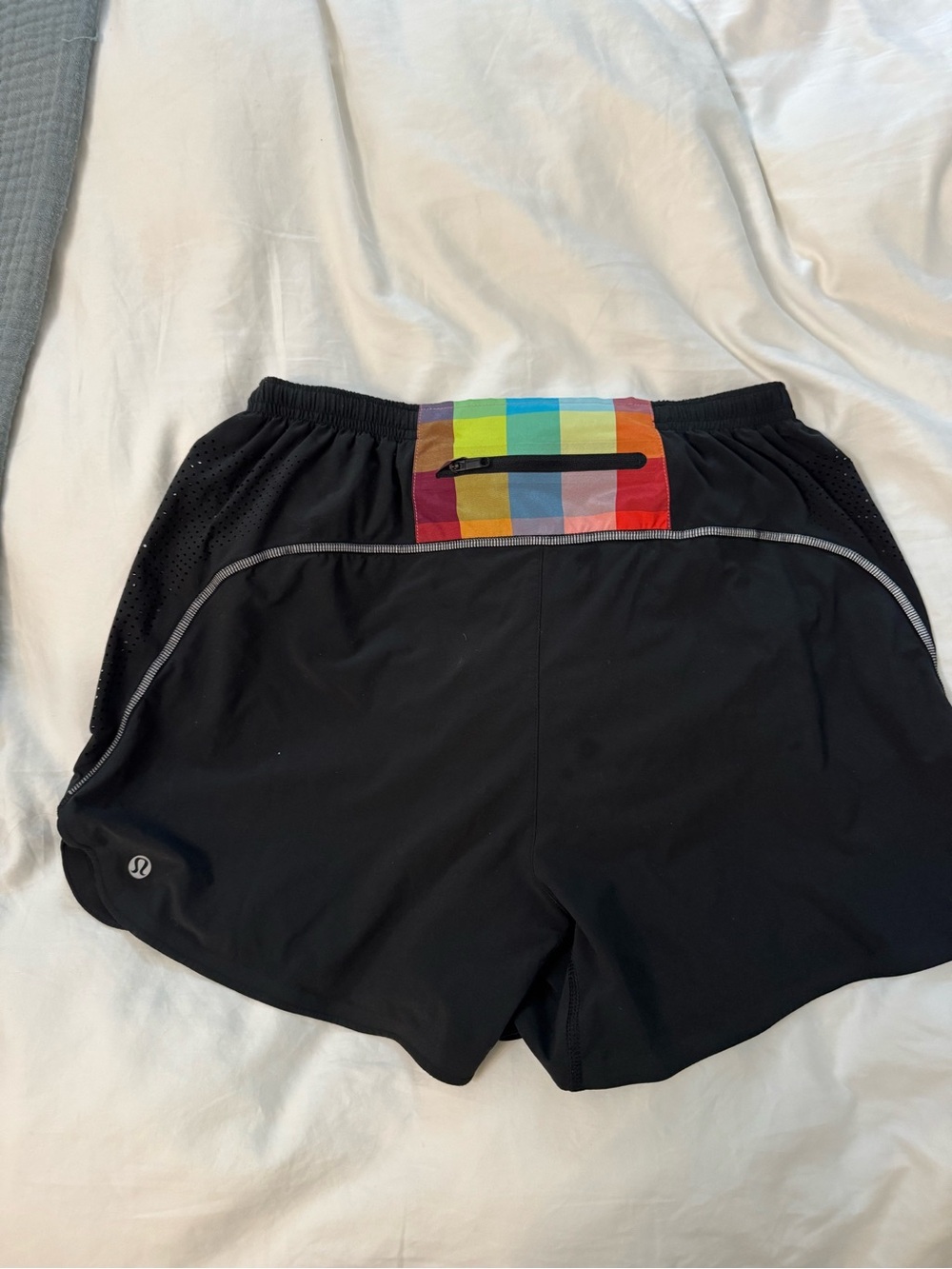 lululemon athletica Black Women's Athletic Shorts with Perforated Side Panels - Picture 2 of 4